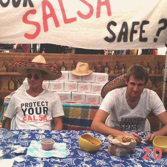 michael and tom selling salsabols