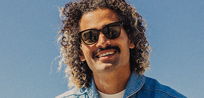 man wearing sunski sunglasses