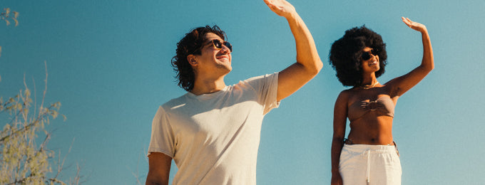 man and women in sunski everyday sunglasses