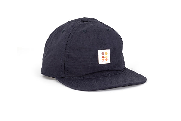 sunski sun up hat navy three quarter angle