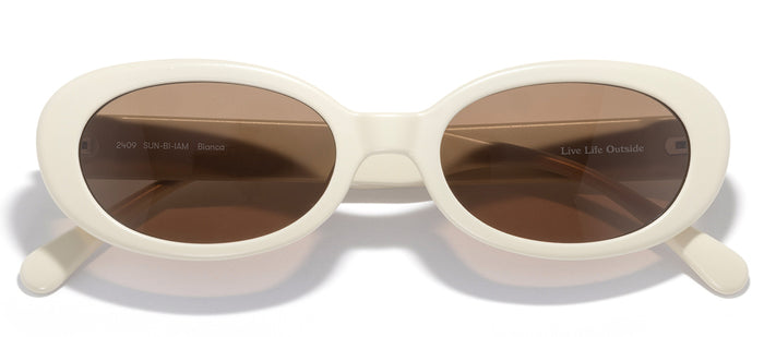 sunski bianca ivory amber front angle