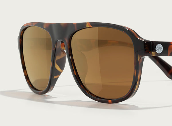 sunski shoreline sunglasses close up three quarter angle