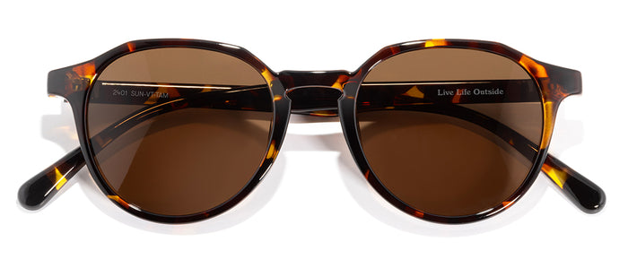 sunski vallarta tortoise amber front angle