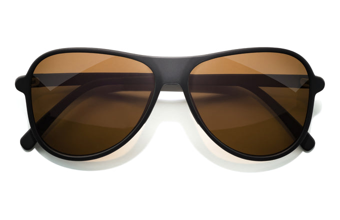 sunski foxtrot black bronze front angle