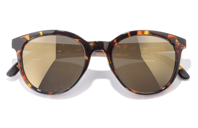 sunski makani tortoise flash gold front angle