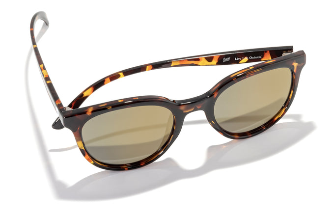 sunski makani tortoise flash gold aerial angle