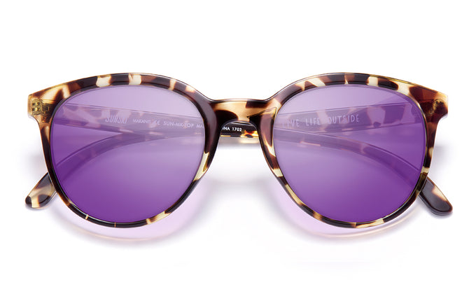 sunski makani tortoise purple front angle