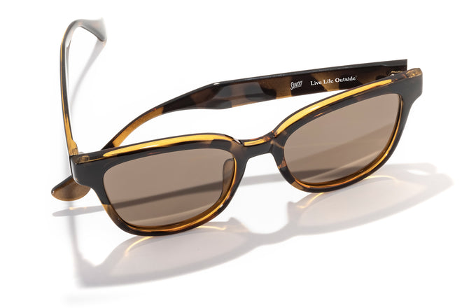 sunski polarized sunglasses miho tortoise amber aerial angle