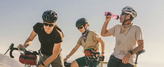 group wearing sunski cycling sunglasses