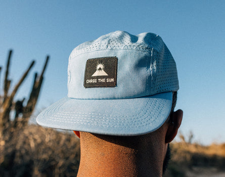 back of guys head wearing sunski chase the sun hat backwards