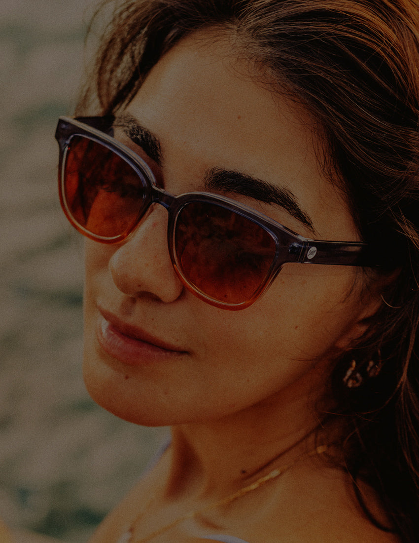 girl wearing sunski miho sunglasses