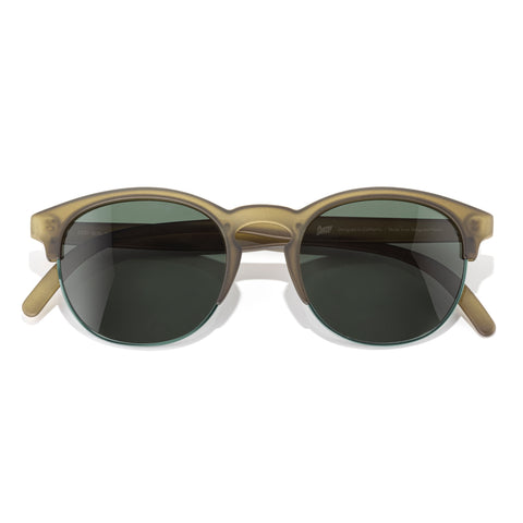 olive sunglasses on white background