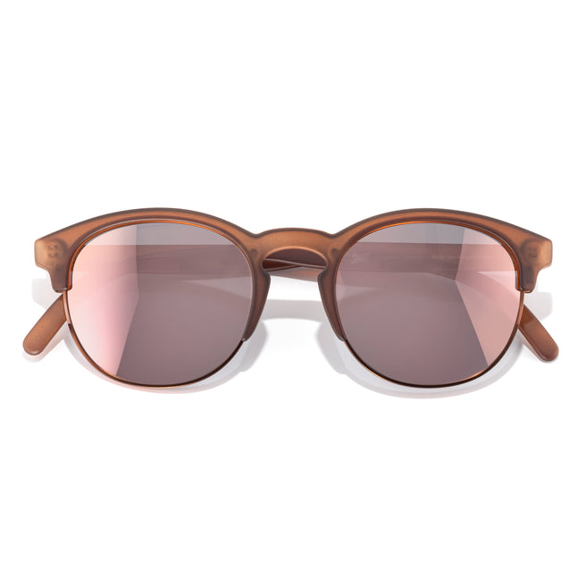 rose sunglasses on a white background