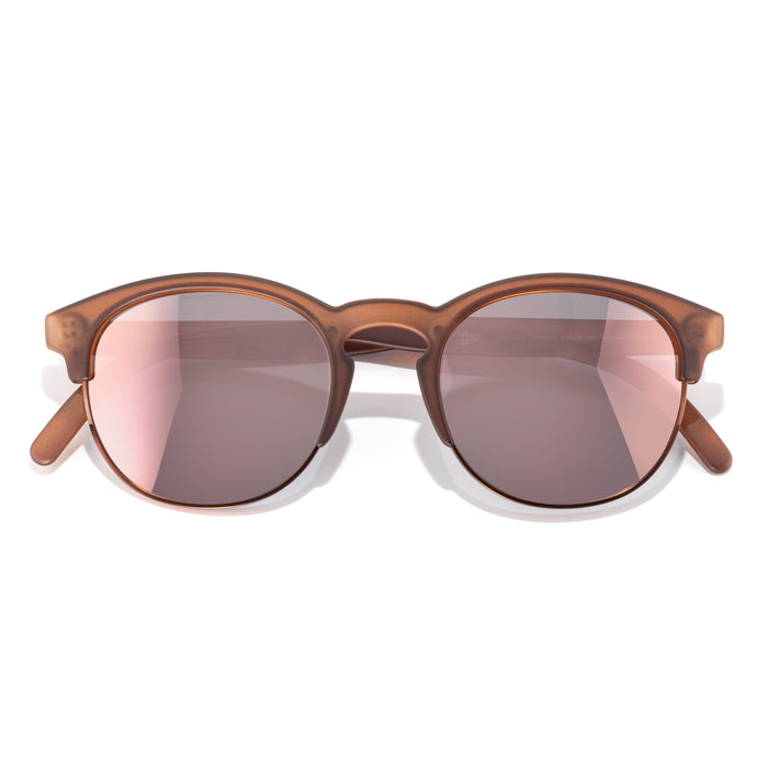 rose sunglasses on a white background