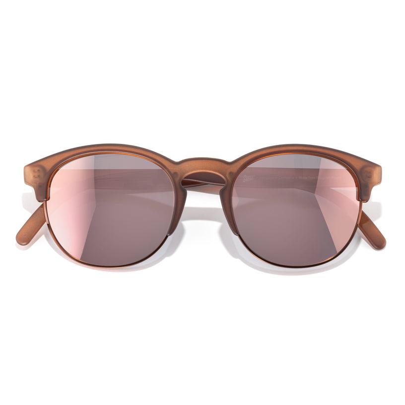 rose sunglasses on a white background