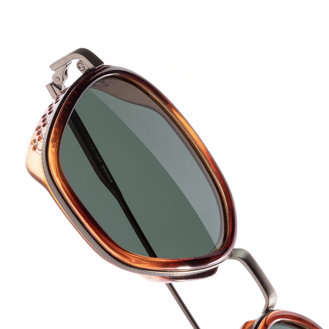Bernina - Caramel Forest - Sunglasses with a brown frame and dark lenses on a white background