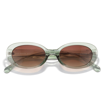 Bianca - Grass Terra Fade - green sunglasses on white background