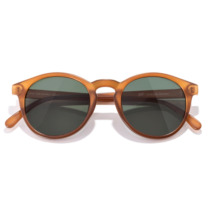 Dipsea - Rust Forest - Brown sunglasses with dark lenses on a white background