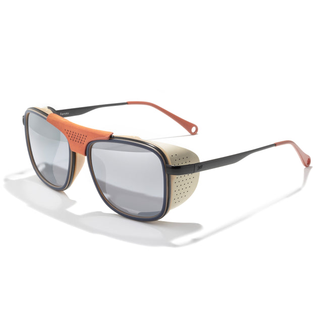 Sunglasses with a unique design on a white background