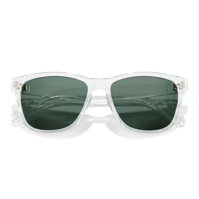 Headland - Clear Forest - Clear frame sunglasses with dark lenses on a white background