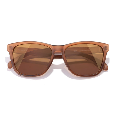 Brown sunglasses on a white background