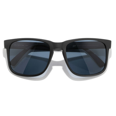 Kiva - Black Midnight - Black and white sunglasses on a white background