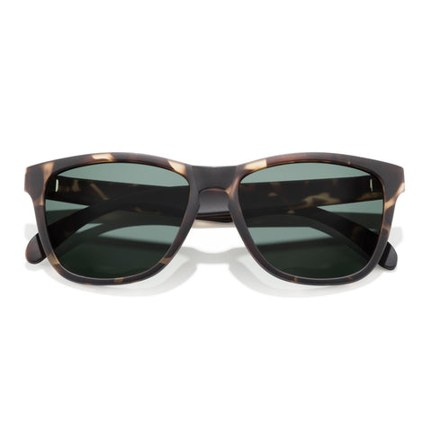 Madrona - Tortoise Forest - Sunglasses with tortoiseshell frame and dark lenses on a white background