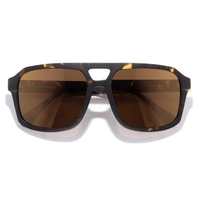 Paladino - Tortoise Bronze - Sunglasses with tortoiseshell frame and brown lenses on a white background