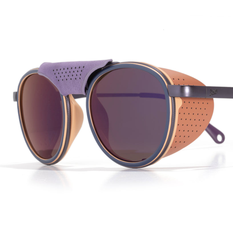 Sunglasses with a unique design on a white background