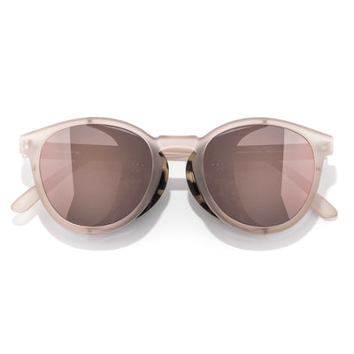 Tera - Stone Alpenglow - Sunglasses with a beige frame and brown lenses on a white background