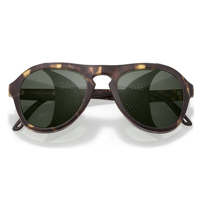 Treeline - Tortoise Forest - Sunglasses with tortoiseshell frame and dark lenses on a white background