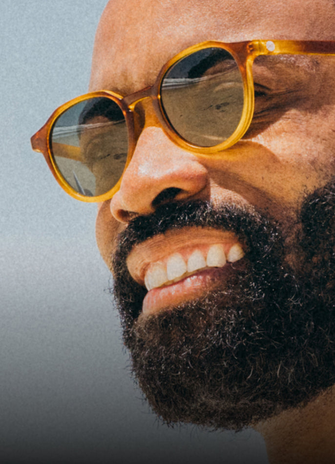 a bearded man wearing sunglasses