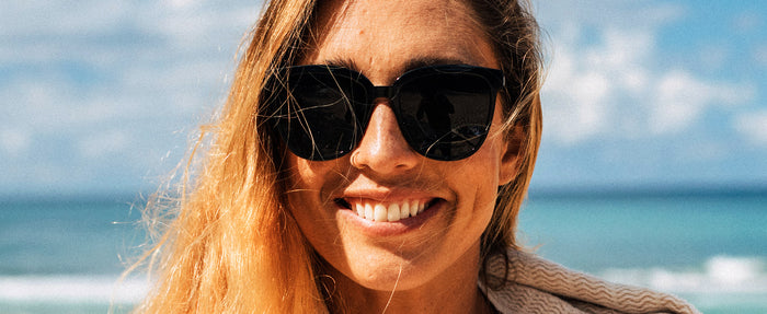 girl wearing sunski camina sunglasses