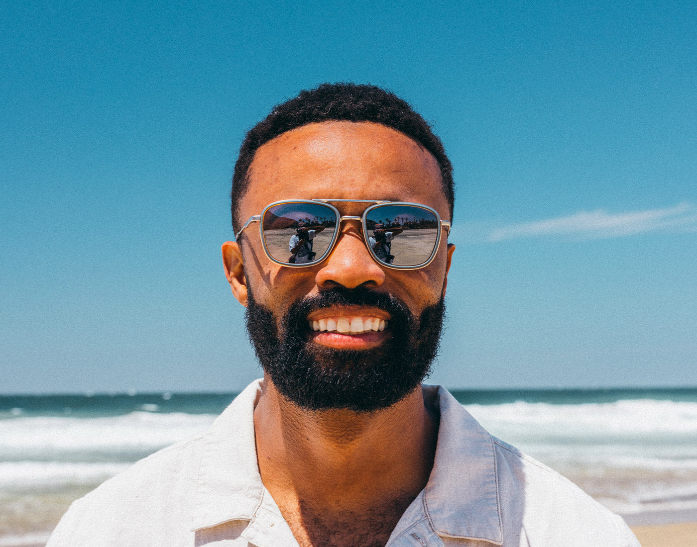 estero storm honey guy blue sky facing camera