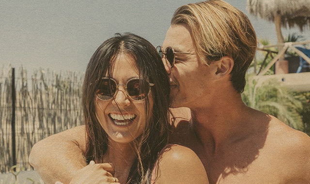woman and man in baia sunglasses