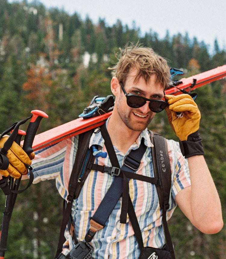 michael with skis