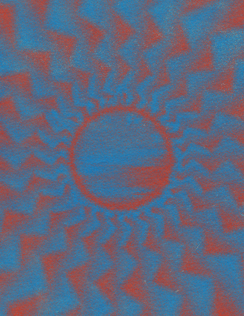 Abstract pattern with blue and red colors