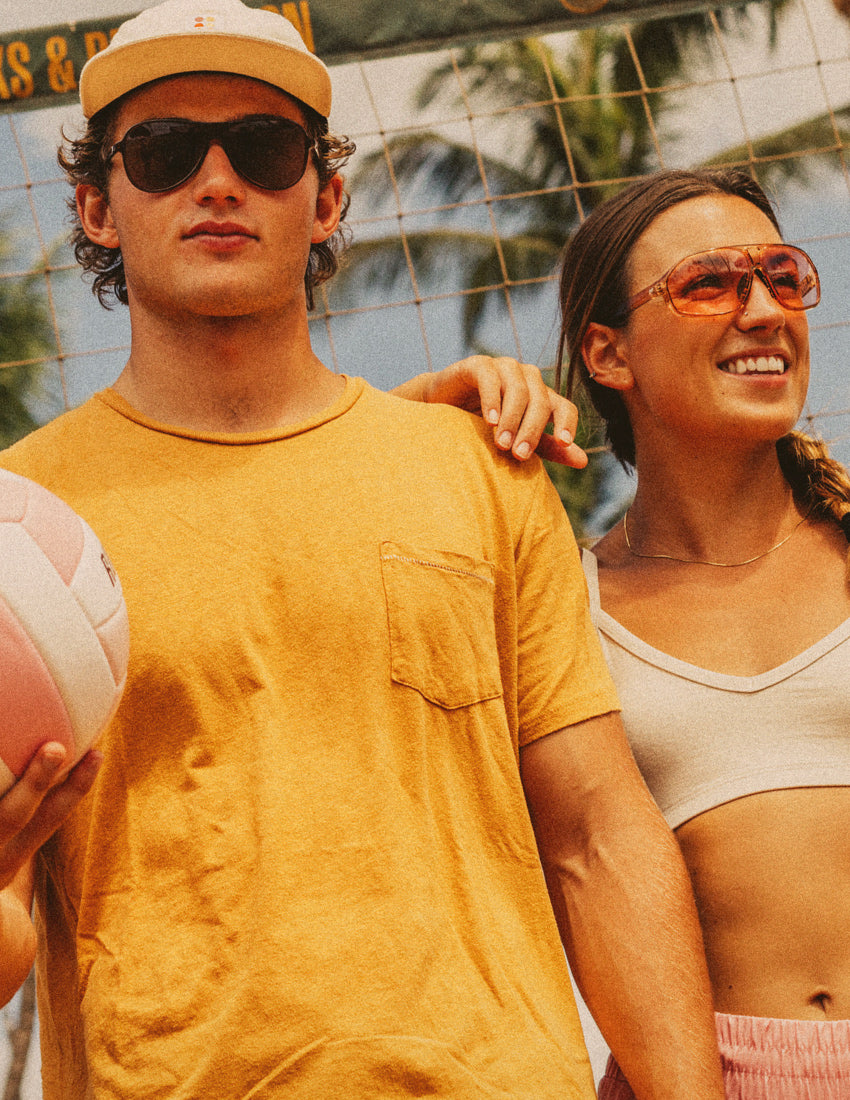 man and woman in ramble sunski sunglasses