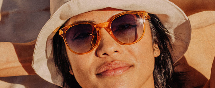woman basking wearing sunski makani sunglassed