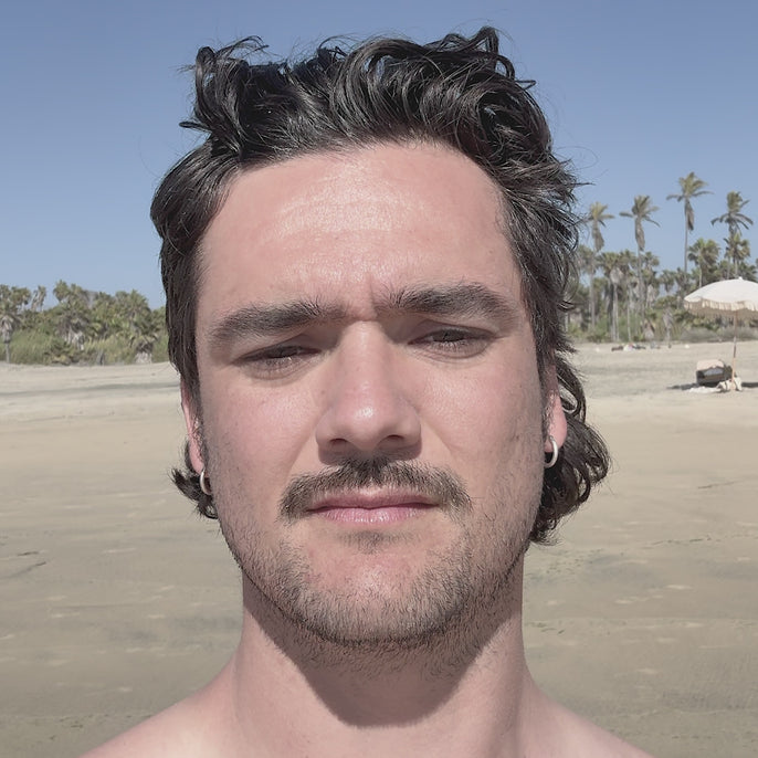 man trying on lago sunglasses