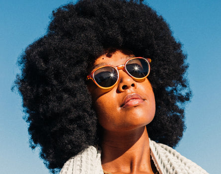 girl basking wearing sunski vallarta sunglasses