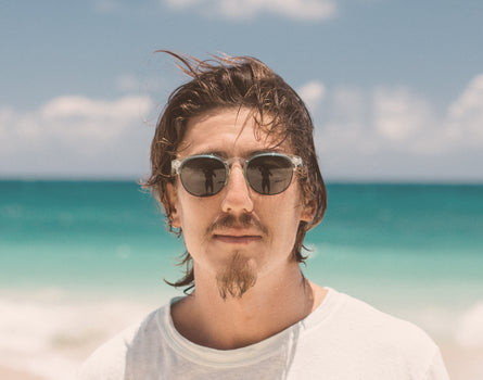 guy wearing sunski avila sunglasses