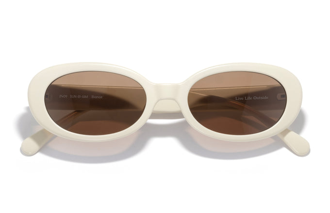 sunski bianca ivory amber front angle