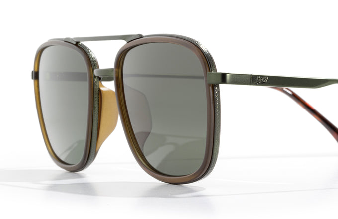 sunski estero olive forest close up three quarter angle