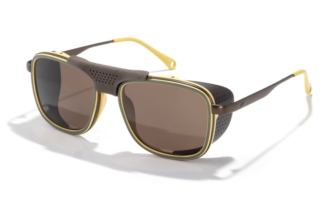 sunski ferrata olive citrine amber three quarter angle
