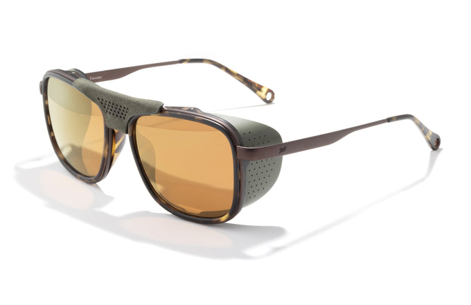 sunski ferrata tortoise bronze three quarter angle