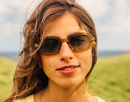 girl wearing sunski lago sunglasses