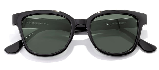 sunski polarized sunglasses miho black forest front angle