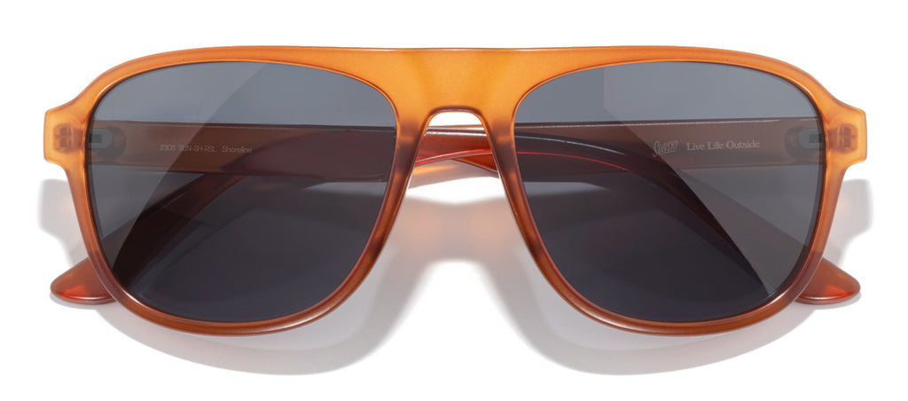 Sunski Shoreline Rust Slate Polarized Aviator Sunglasses