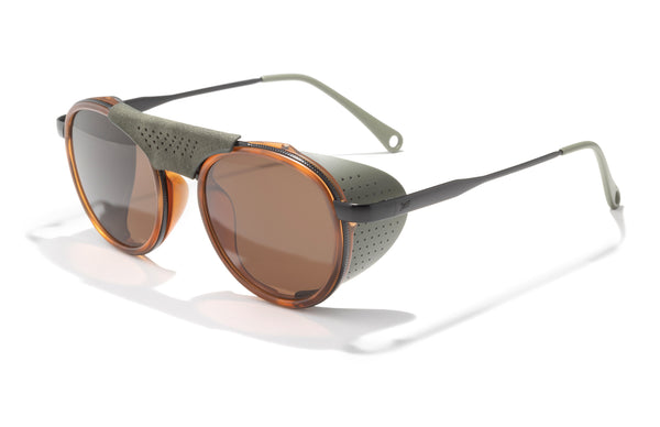 sunski strada olive centerpiece on sunglasses